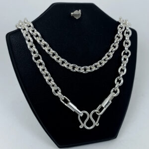 สร้อยคอเงินแท้ 925 ห้อยพระ 7 องค์ ลายลูกโซ่ ตะขอM